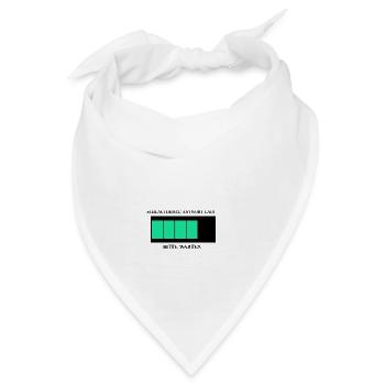 Schlagfertig lustige Geschenkidee Ladebalken Humor - Bandana - Weiß - Vorne