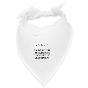 Mathe lustig Geschenkidee Pythagoras Mathematik - Bandana - Weiß - Vorne