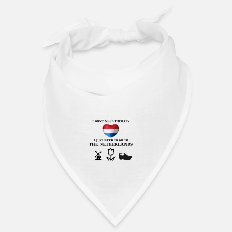 Pays-Bas Hollande Pays-Bas lustg idée cadeau - Bandana - blanc
