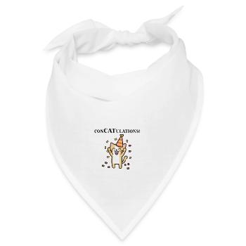 Katze ConCATulations Glückwunsch Geschenkidee süß - Bandana - Weiß - Vorne
