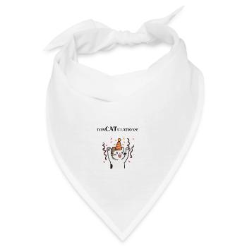 Katze Glückwunsch Congratulations Geschenkidee süß - Bandana - Weiß - Vorne