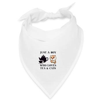 Tee Katze Geschenkidee süß niedlich - Bandana - Weiß - Vorne