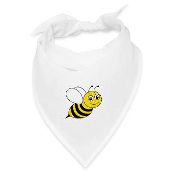 Happy Bee - Bandana - Weiß - Vorne