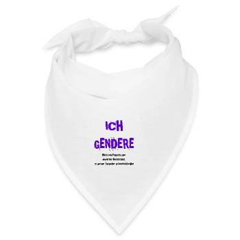 gendern Geschenkidee pro Gendern Feminismus queer - Bandana - Weiß - Vorne