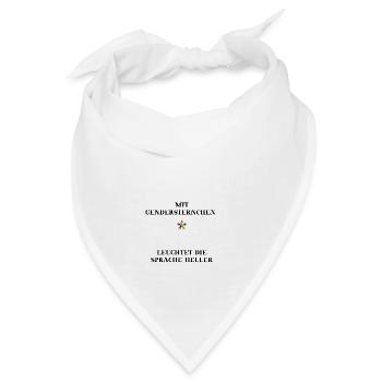 Mit Gendersternchen leuchtet die Sprache heller * - Bandana - Weiß - Vorne