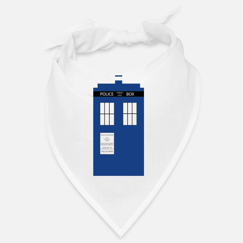 Tardis graphique - Bandana - blanc