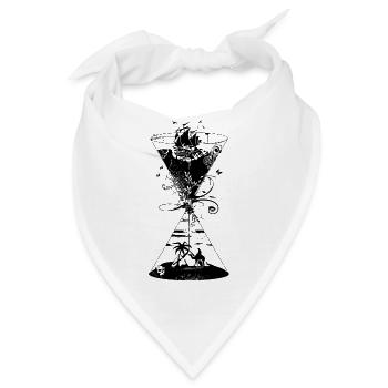 surreale Sanduhr- Ozean und Wüste- - Bandana - Weiß - Vorne