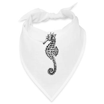 Seepferdchen - Bandana - Weiß - Vorne