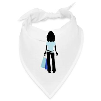 Frau Shopping - Bandana - Weiß - Vorne