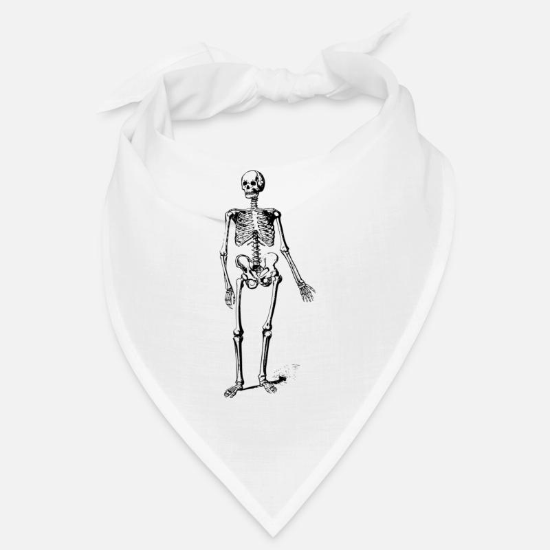 Skelett - Bandana - Weiß