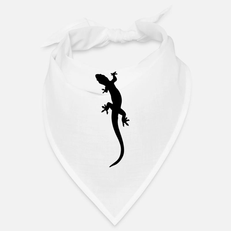 Eidechse - Bandana - Weiß