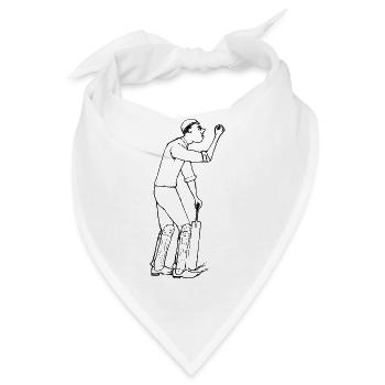 cricket player spieler sports sport1 - Bandana - Weiß - Vorne