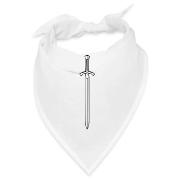 fencing fechten floret sword parry samurai27 - Bandana - Weiß - Vorne