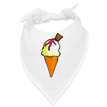 eis eiscreme restaurant ice cream sundae17 - Bandana - Weiß - Vorne