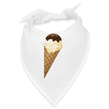 eis eiscreme restaurant ice cream sundae25 - Bandana - Weiß - Vorne