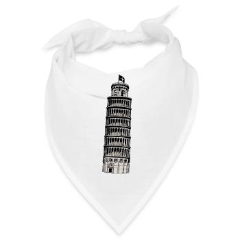 Turm von Pisa - Bandana - Weiß - Vorne