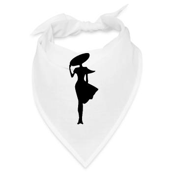 Anonym mit dem Hut - Bandana - Weiß - Vorne