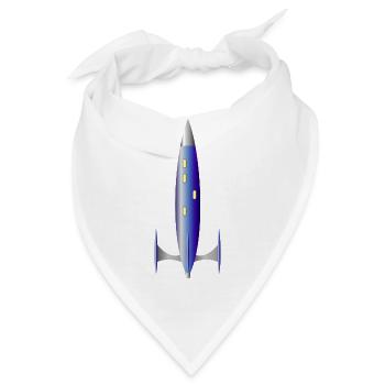 Die blaue Rakete - Bandana - Weiß - Vorne