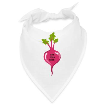 EAT YOUR BEET! - Bandana - Weiß - Vorne