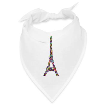 Eiffelturm Regenbogen - Bandana - Weiß - Vorne