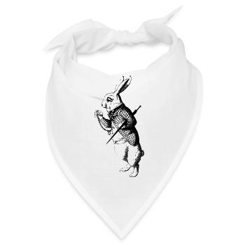 uhr zeit watch clock time hourglass sanduhr18 - Bandana - Weiß - Vorne