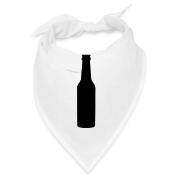 0,33 Bierflasche - Bandana - Weiß - Vorne