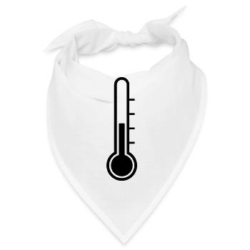 Kalt Warm Temperatur Celsius Thermometer Fieber - Bandana - Weiß - Vorne
