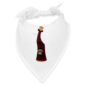 Flasche mit Gift - Bandana - Weiß - Vorne