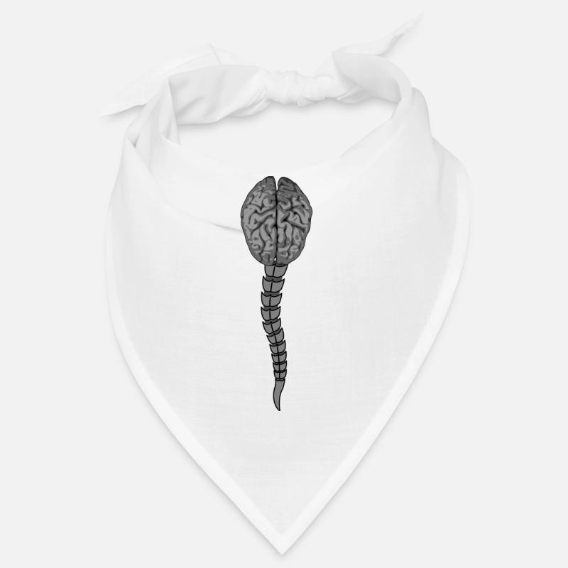 gehirn,wirbelsäule, - Bandana - Weiß