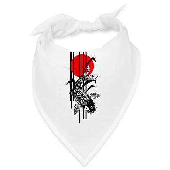 Bamboo Design - Nishikigoi - Koi Fish 1 - Bandana - Weiß - Vorne