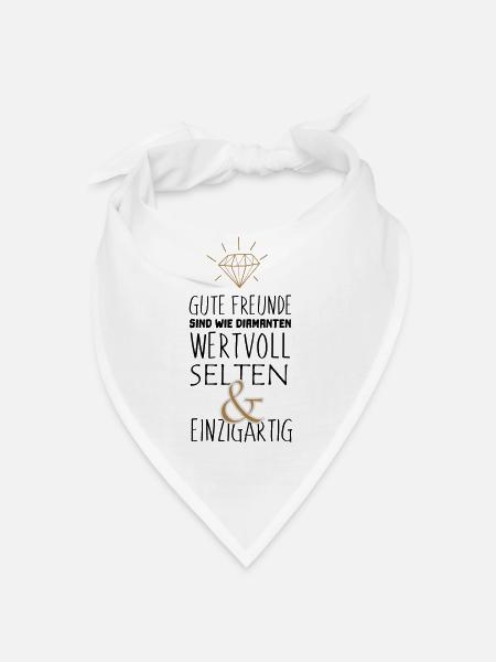 Gute Freunde sind wie Diamanten Geschenk Idee - Bandana - Weiß