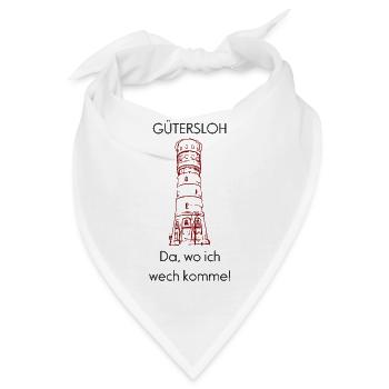 Gütersloh roter Wasserturm - Bandana - Weiß - Vorne