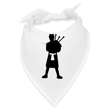 bagpiper - Bandana - Weiß - Vorne