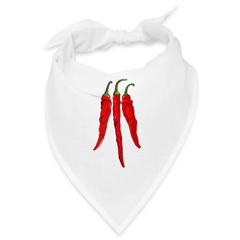Chili Pepper Scharf Chilischote Paprika Spicy Food - Bandana - Weiß - Vorne