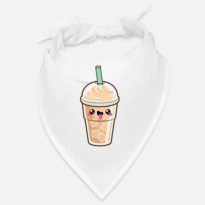 Kawaii Iced Latte Kaffee - Bandana - Weiß