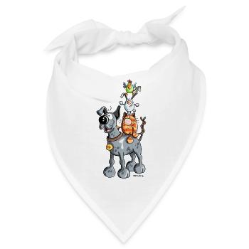 Lustige Rasselbande - Bandana - Weiß - Vorne