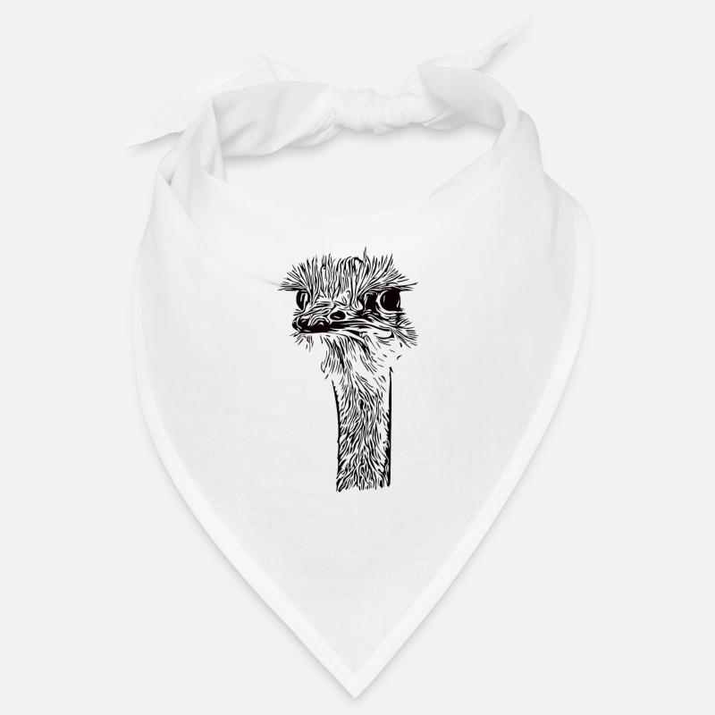 Strauss Kopf Straußenkopf Bandana