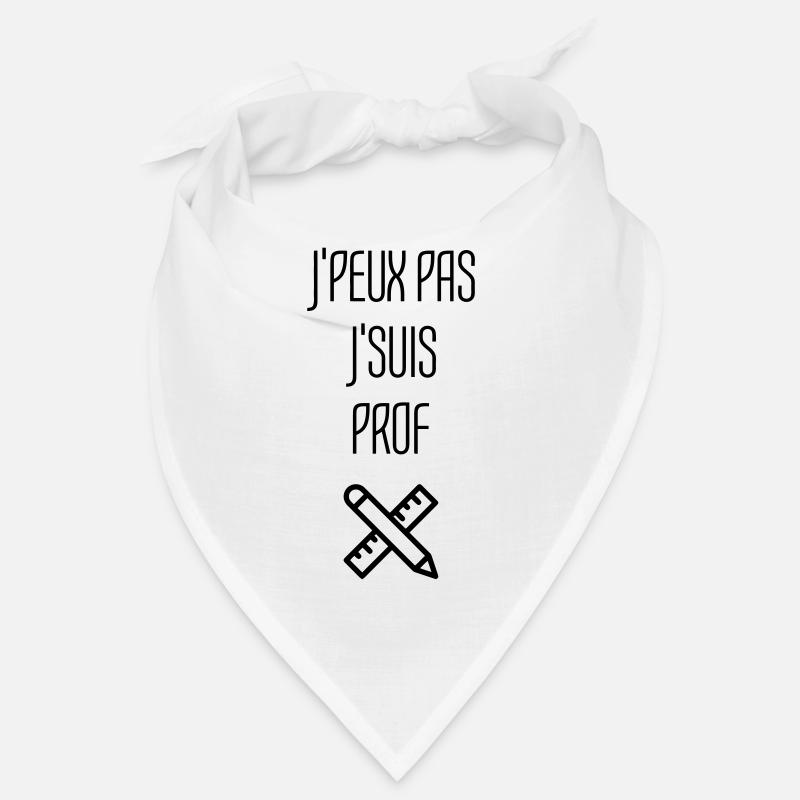 Ecole / Prof / Instit / Professeur / Maîtresse - Bandana - blanc