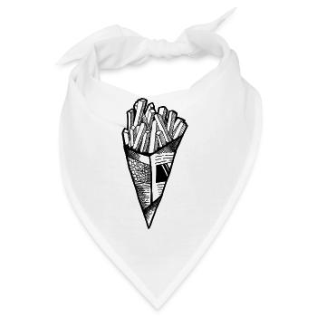 Pommes - Bandana - Weiß - Vorne