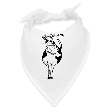 Stier 2 - Bandana - Weiß - Vorne