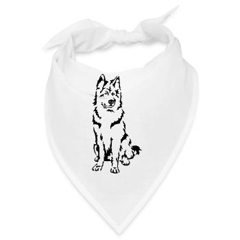 Schäferhund Altdeutscher - Bandana - Weiß - Vorne