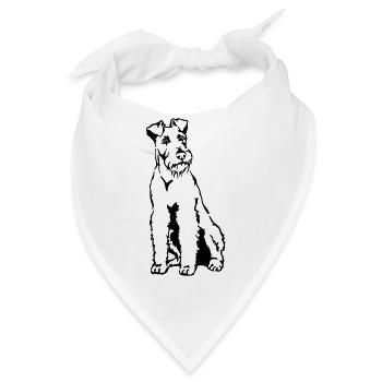 Irish Terrier - Bandana - Weiß - Vorne