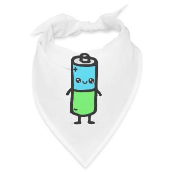 Batterie - Bandana - Weiß - Vorne