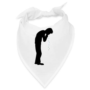 Heulen Tropfen Depression - Bandana - Weiß - Vorne