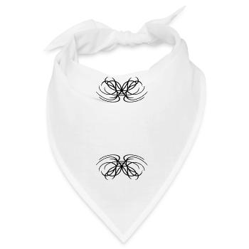 Design kunstvolles abstraktes Tribal - Bandana - Weiß - Vorne