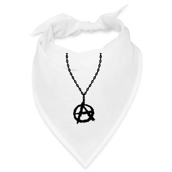 Schmuck Halskette Anarchie Symbol - Bandana - Weiß - Vorne