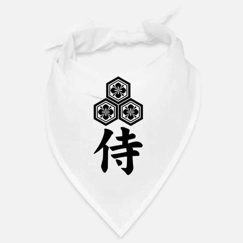 Samurai-Emblem des Asai-Clans (schwarz) Bandana