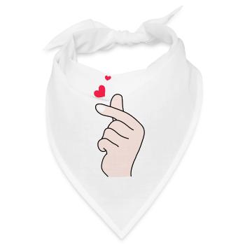 Fingerherzen 2 - Bandana - Weiß - Vorne