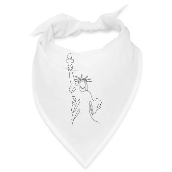 Freiheitsstatue Illustration Skizze - Bandana - Weiß - Vorne