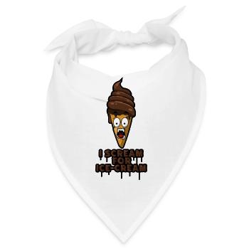 I Scream For Ice-Cream - Bandana - Weiß - Vorne